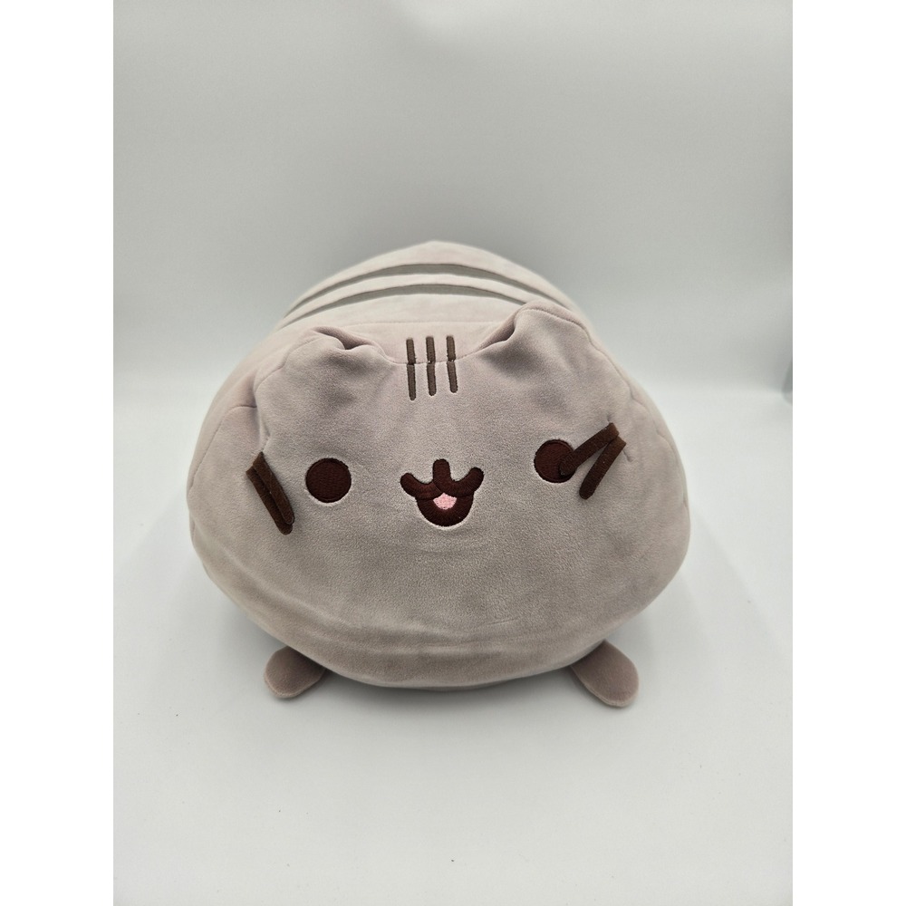 Gund Pusheen Cat Log‎ Large Plush Stuffed Animal Pillow Toy Gray Cute Kawaii